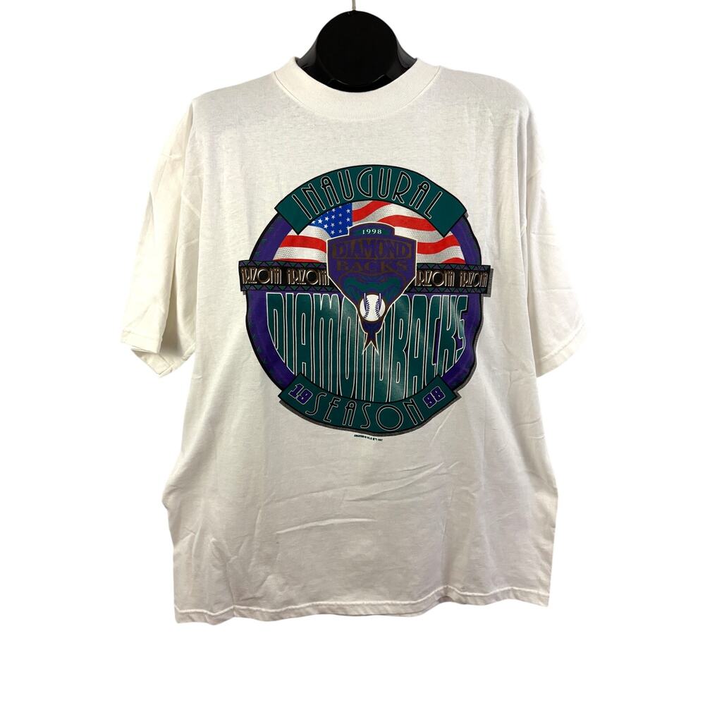 Vtg 1998 Arizona‎ Diamondbacks Inaugural Season T Shirt Starter USA L MLB 90s